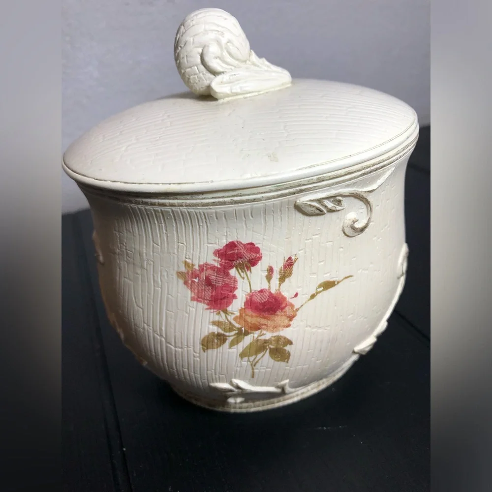 Vintage Croscill Serenity Dish Roses Bathroom Or Use In any Room